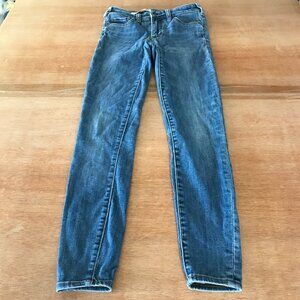 Pilcro and the Letterpress Skinny Jeans Women 26 Blue Mid Rise Dark Wash Stretch